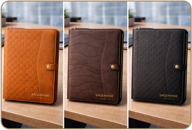 Leather Organizer Folder – Elegant Leather Organizer Folder for A4 Documents